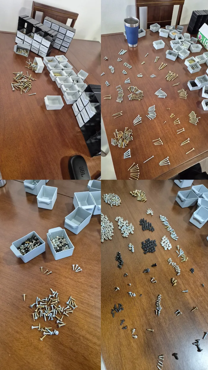 In father's day, my family let me spent the morning organizing all my bolts and screws. It's a peaceful life.