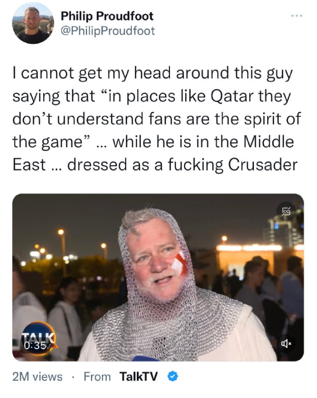 Crusader in Qatar for foodball game...