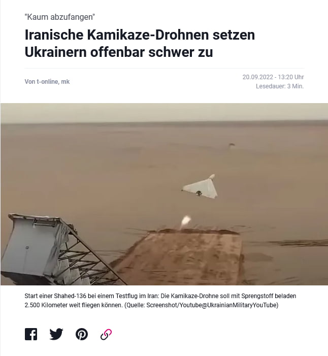 Iranian kamikaze drones apparently hit Ukrainians hard - 9GAG