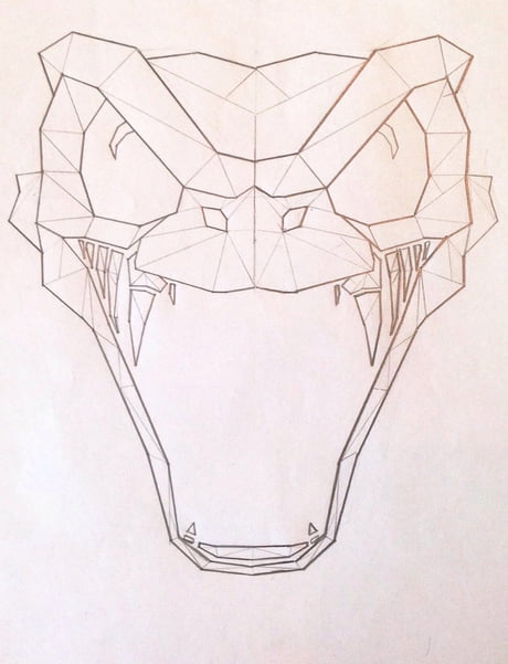 Doing the geometric/symmetric drawing style with animals - 9GAG