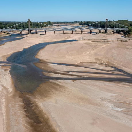 The longest river in france dried up today