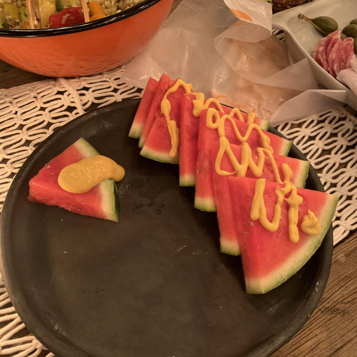 Putting Mustard On Watermelon Is Now A Trend 9GAG