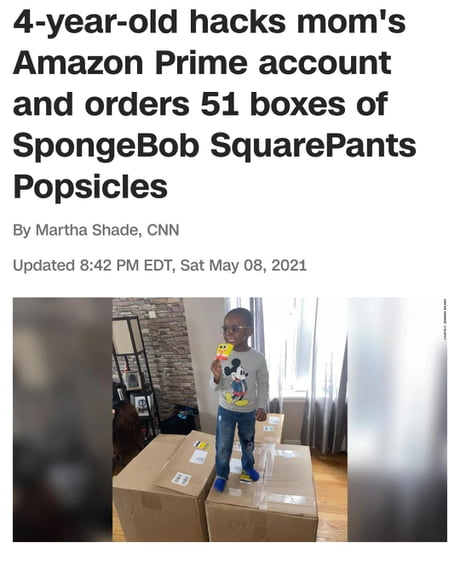 Young Madlad Just Wanted Some Spongebob Popsicles - 9gag