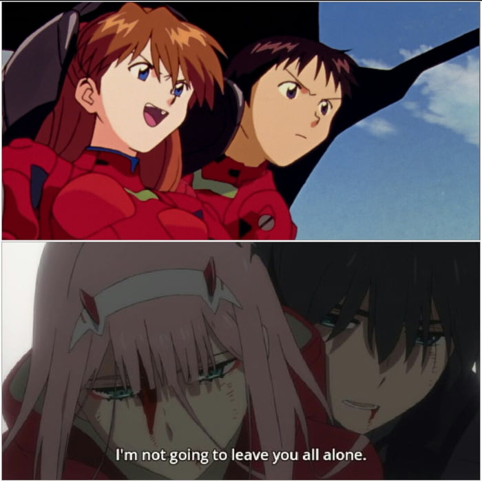 Shinji and Asuka or Hiro and Zero Two?