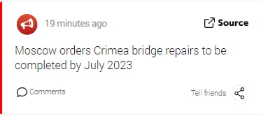 Kerch bridge will soon be fixed