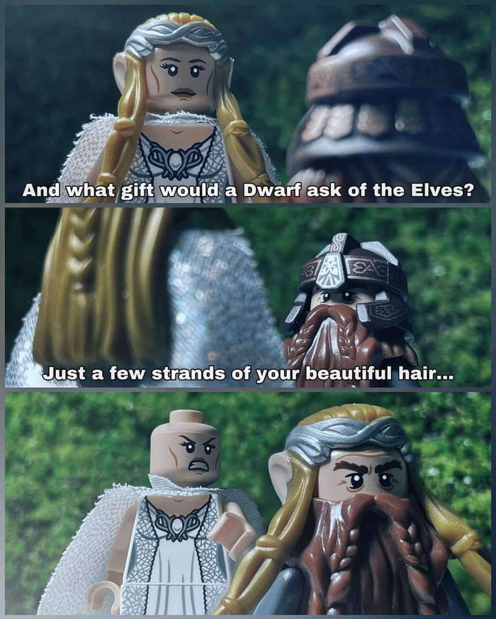 "LEGO OF MY HAIR!"