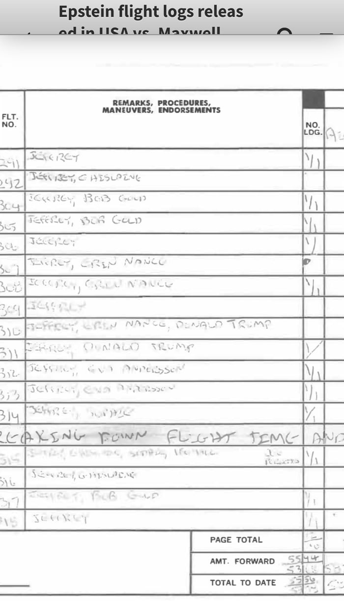 Epstein Flight Logs Guess Who S On There 9GAG