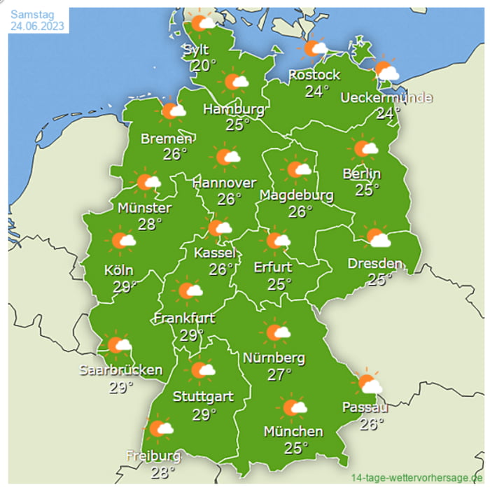 Wie Grad Wird Es Morgen Die Wetterkarte für morgen. Aber woher weiß ich jetzt, wie heiß es wird