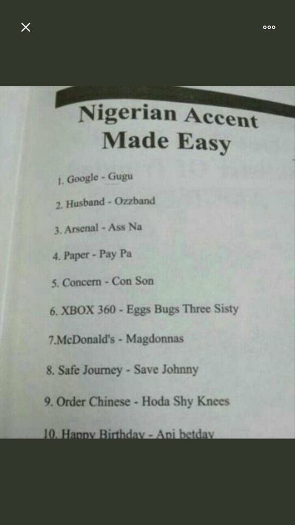 Nigerian Accent Made Easy