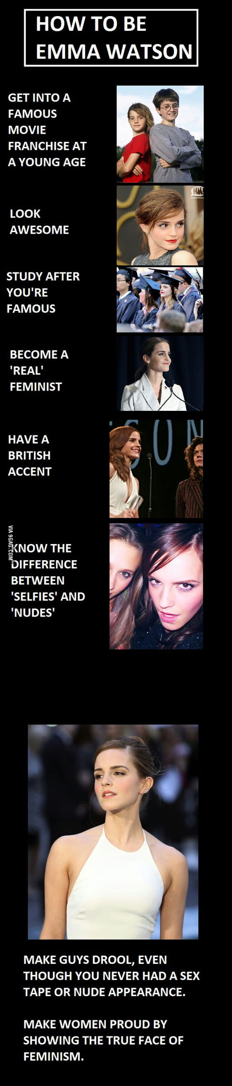 Emma Watson Bondage Captions Porn - How to be Emma Watson. This is perfect. - 9GAG