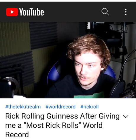 Rick Rolling Guinness After Giving me a Most Rick Rolls World