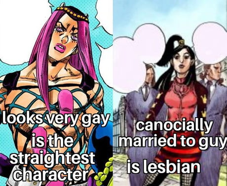 Who is the straightest and the gayest character in JoJo series,and