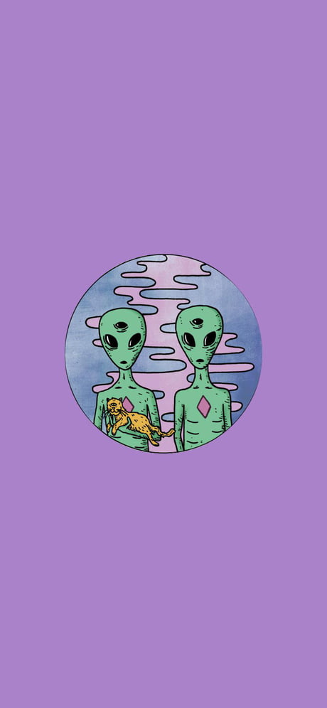 Trippy alien wallpaper for iphone11 & xr 828x1792 - 9GAG