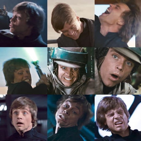Some Mark Hamill faces in Return of the Jedi for future meme creations... -  9GAG