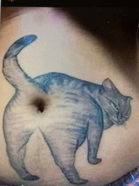 Tattoo Fail Bad Tattoos Cat Tattoos Belly Button Funny Stuff Worst  Tattoo Funny Tattoos  Funny tattoos fails Best tattoo ever Cat eye  tattoos