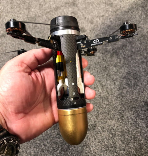 It’s called the Drone-40 and it’s a low-cost 40mm munition that can be flown remotely into enemy territory and detonated.Basically, it’s a drone grenade.