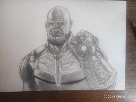 How to draw Thanos Gauntlet  Super Heroes 