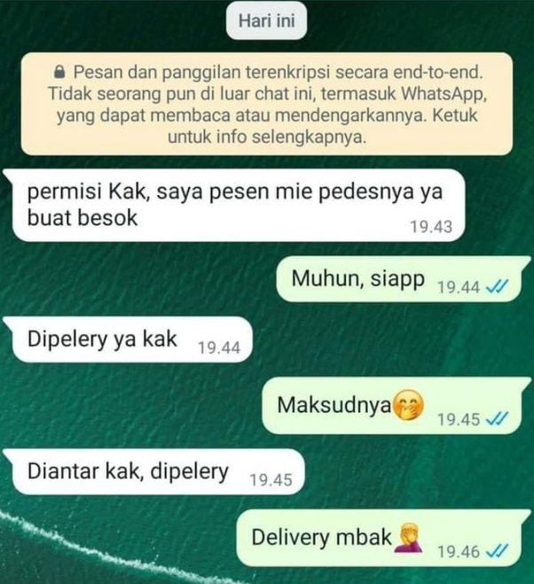 Saat Kancut Si Abang Sudah Bekerja Customer Sampai Request Mie Pake