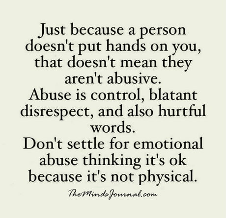 Abuse is not always physical - 9GAG