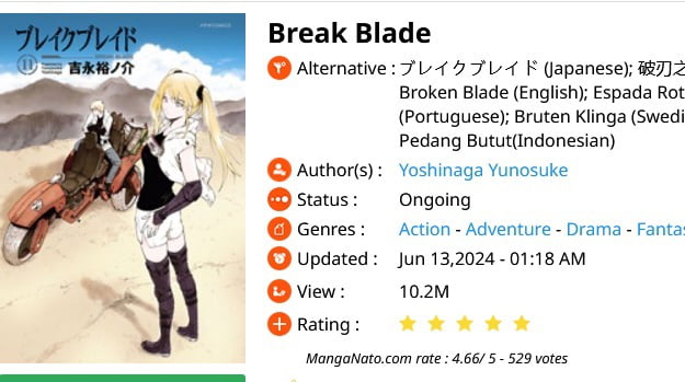 Broken Blade almost 20 years and the last chap is out - 9GAG