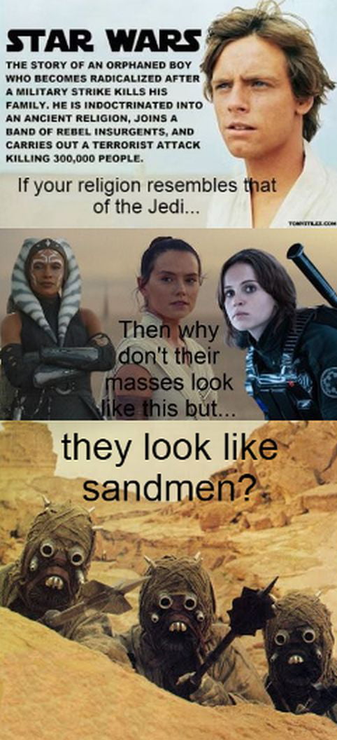 Jedi should look like Jedi, not Sand People! - 9GAG