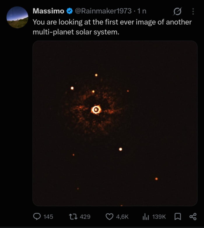 Peeping into another star system