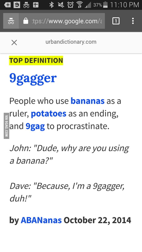 The top definition as according to urban dictionary. 9GAG