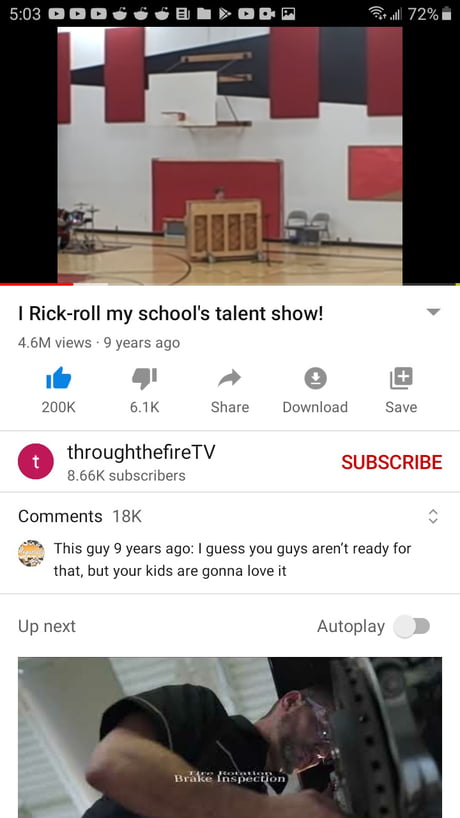 Absolute madlad rick rolls the man himself - 9GAG