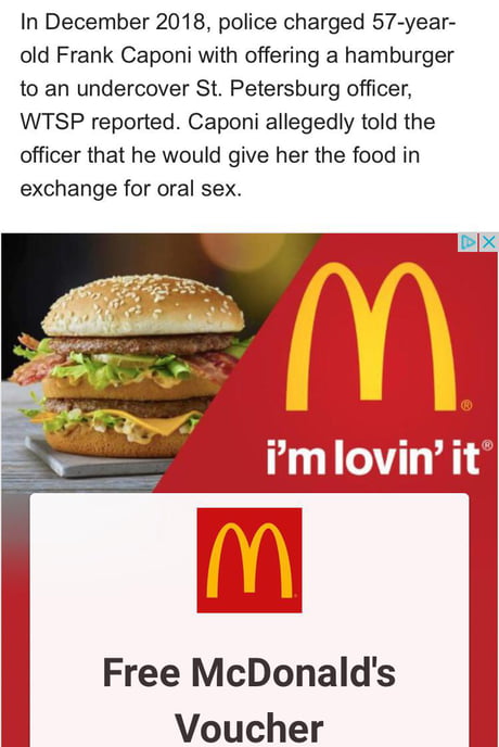 Sex for a cheeseburger