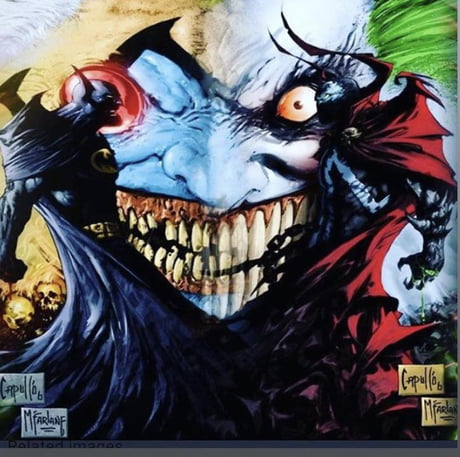 Todd Mcfarlane Is Such A Sick Artist Spawn Batman Crossover 9gag