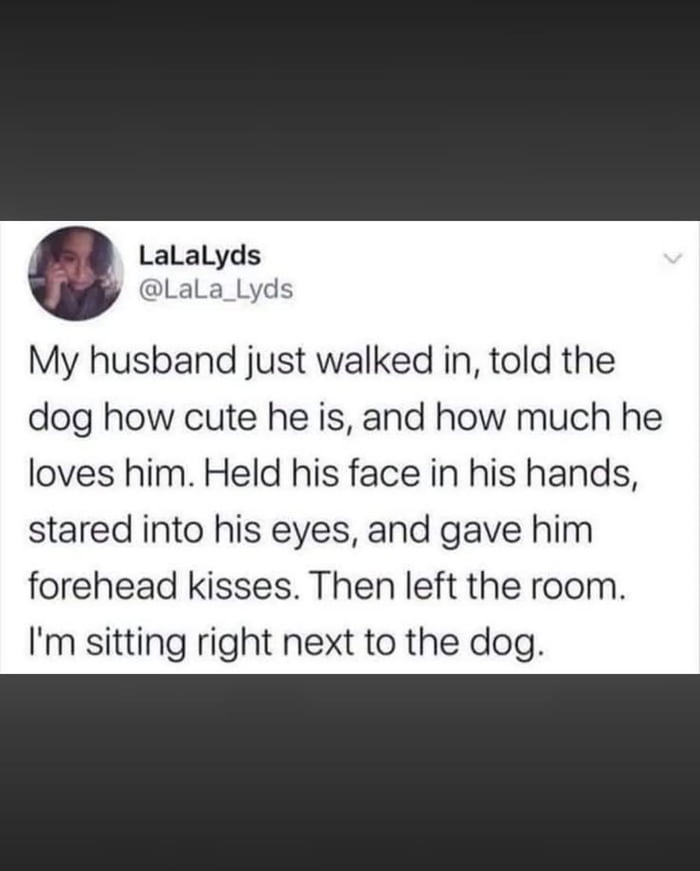 My husband's priorities are clear