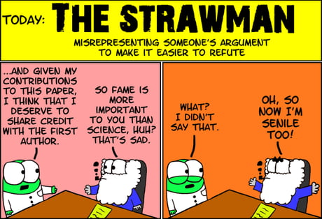 Logical fallacies - The Straw Man - 9GAG