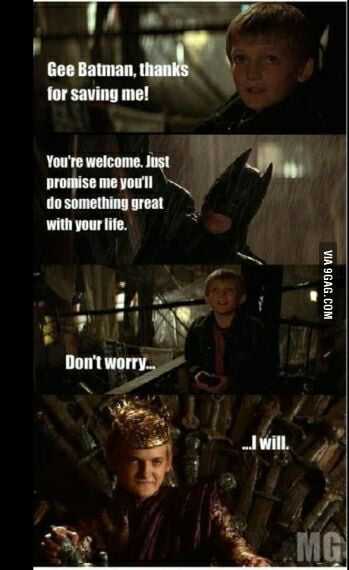 Who knew that joffrey was in batman begins?? - 9GAG