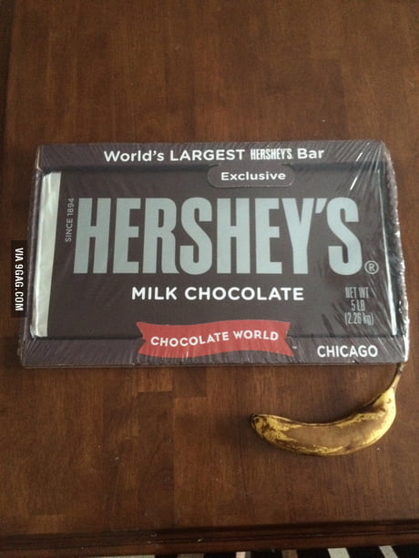 World's Largest Hershey's Bar (Gross Banana For Scale) - 9Gag