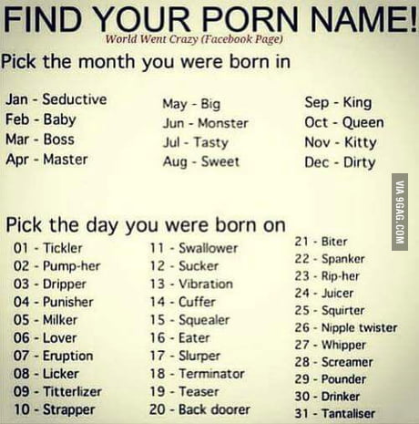 Whats Porn - Whats your Porn Name? - 9GAG