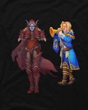 [World of Warcraft] WoWhead's newest shirt design... Anduin the trumpet ...