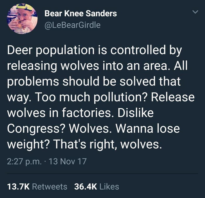 Smithers, release the wolves
