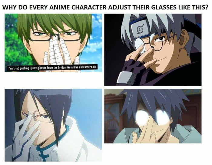 I adjust my glasses like this.