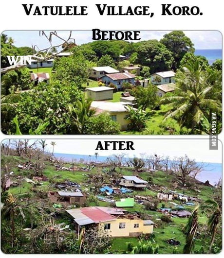 Cyclone Before And After