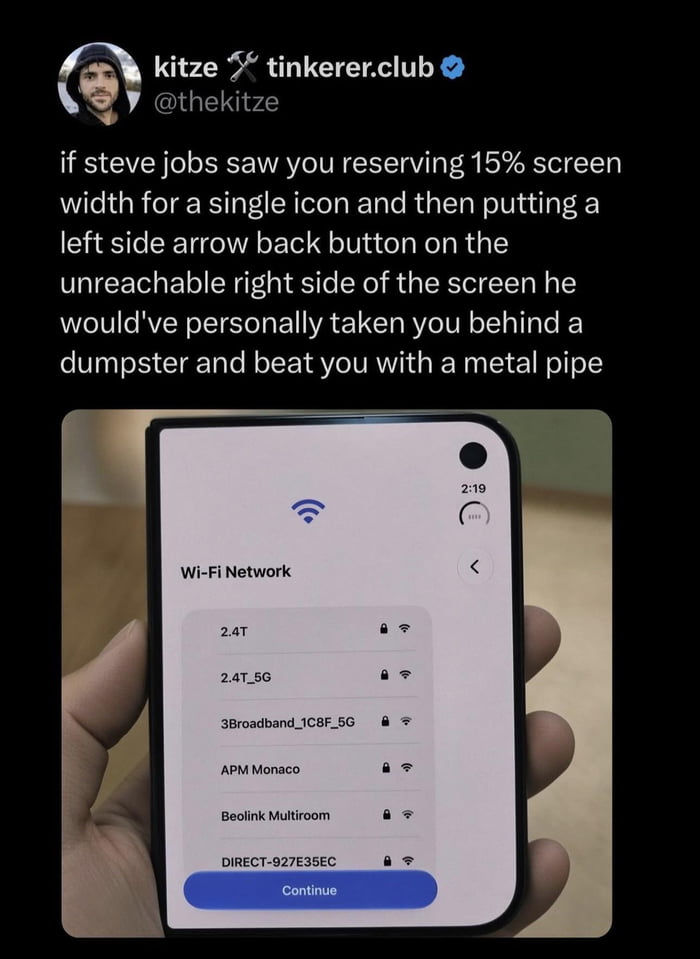 Modern design choices are truly a mystery