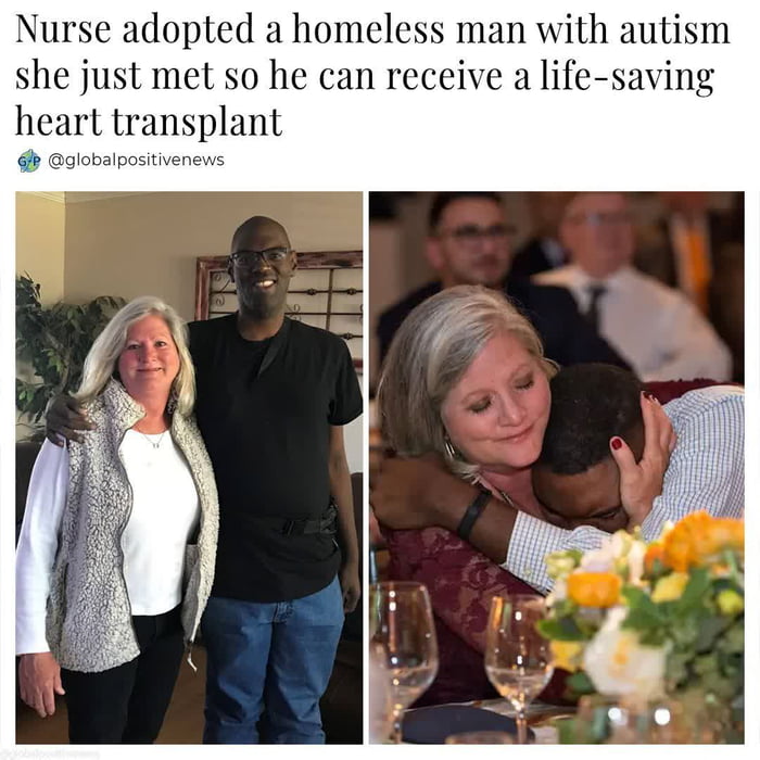 Nurse adopted homeless man with autism so he can receive a life-saving heart transplant