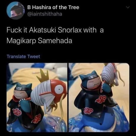 akatsuki snorlax figure with magikarp