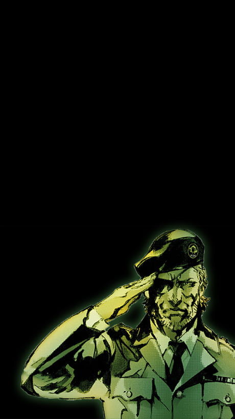 Big Boss Salute Amoled wallpaper. Hope y'all like it. Have a great day! -  9GAG