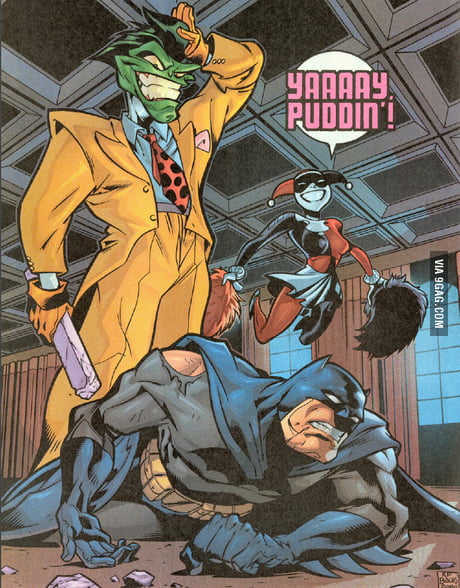 The Joker with the Mask on, beating up Batman (DC/Dark Horse crossover) -  9GAG