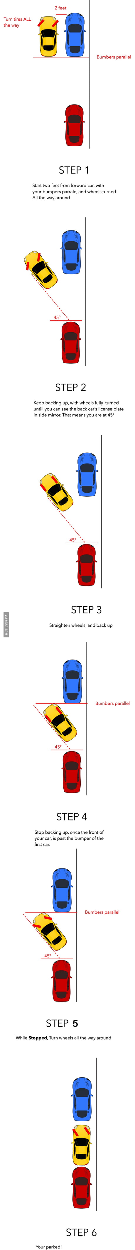 Parallel Parking Hack (Taught to me by a bus driver) - 9GAG