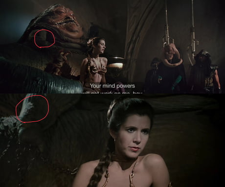 In Return Of The Jedi, when looking closely at Jabba, one can see a tattoo on his right arm. This identifies him as part of the Desilijic Hutt Kadijic clan of Nal Hutta.