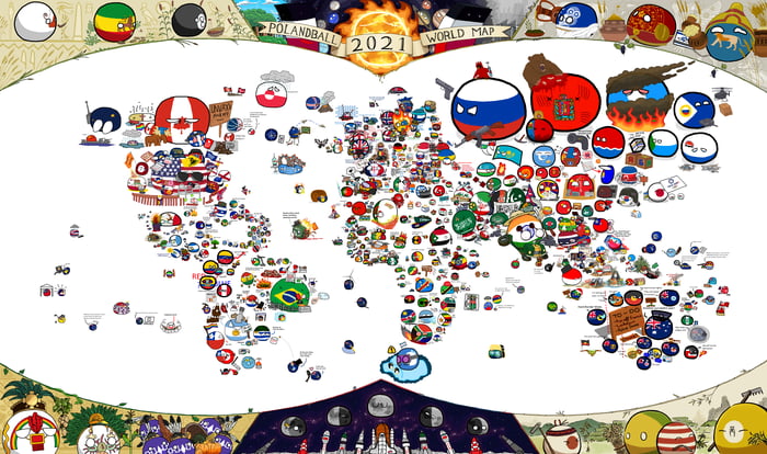 Official Polandball World Map 2021 - 9GAG