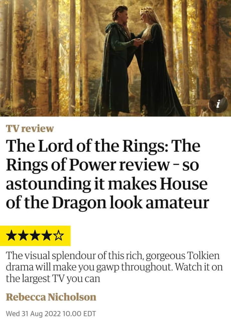 The Lord of the Rings: The Rings of Power review – so astounding