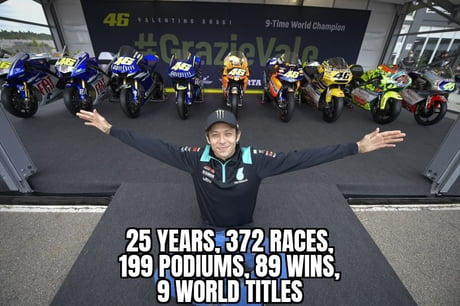 As a 24 y/o, I have never experienced MotoGP without him. MotoGP and Rossi are like synonymous to me. But of course eventually everything must end. Happy retirement, Valentino "The Doctor" Rossi.