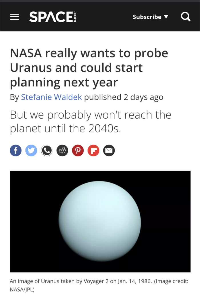 NASA really wants to probe Uranus - 9GAG